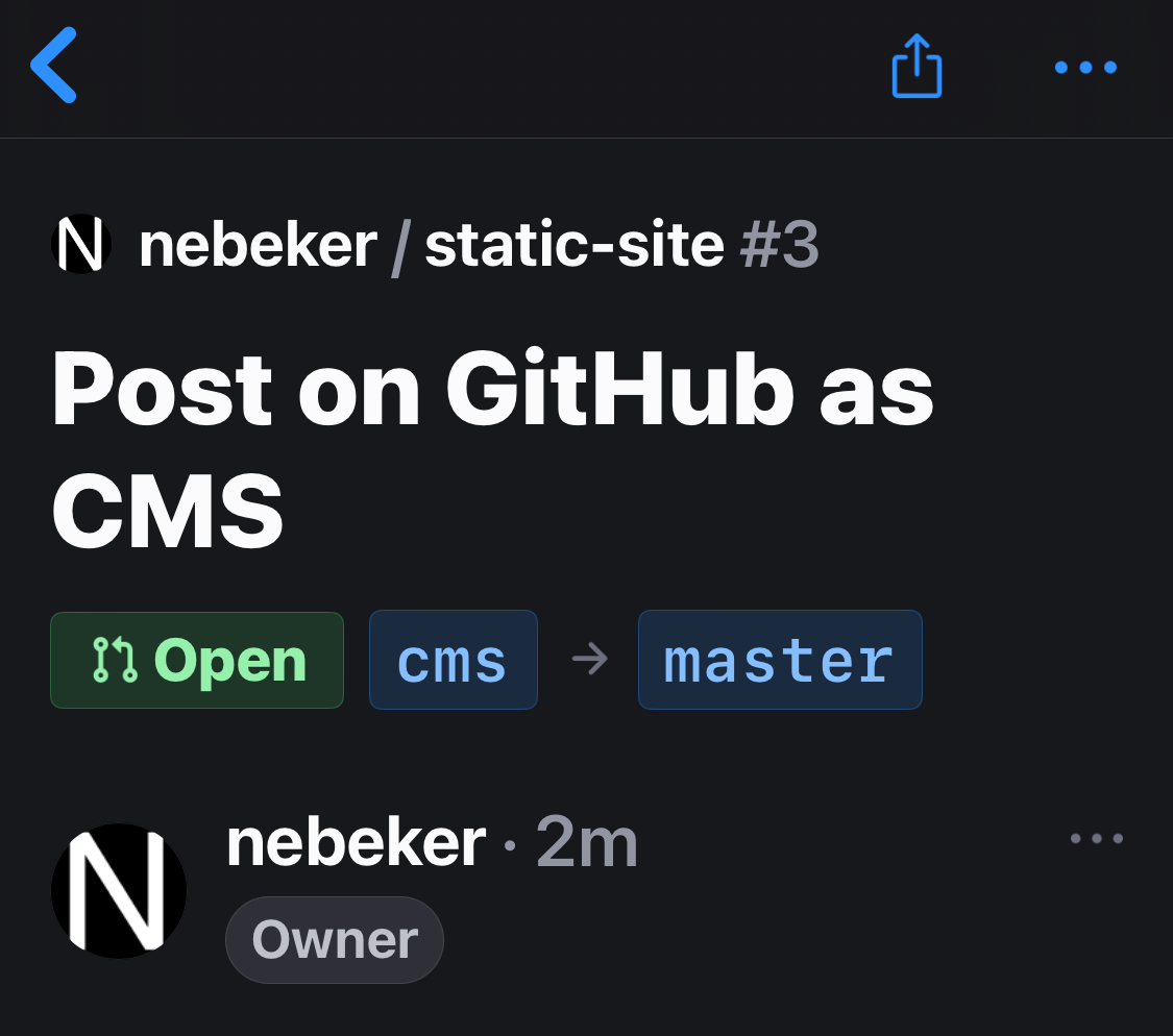 screenshot of pull request for this post